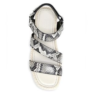 NEW Vince Elian Snakeskin-Embossed Leather Espadrilles
